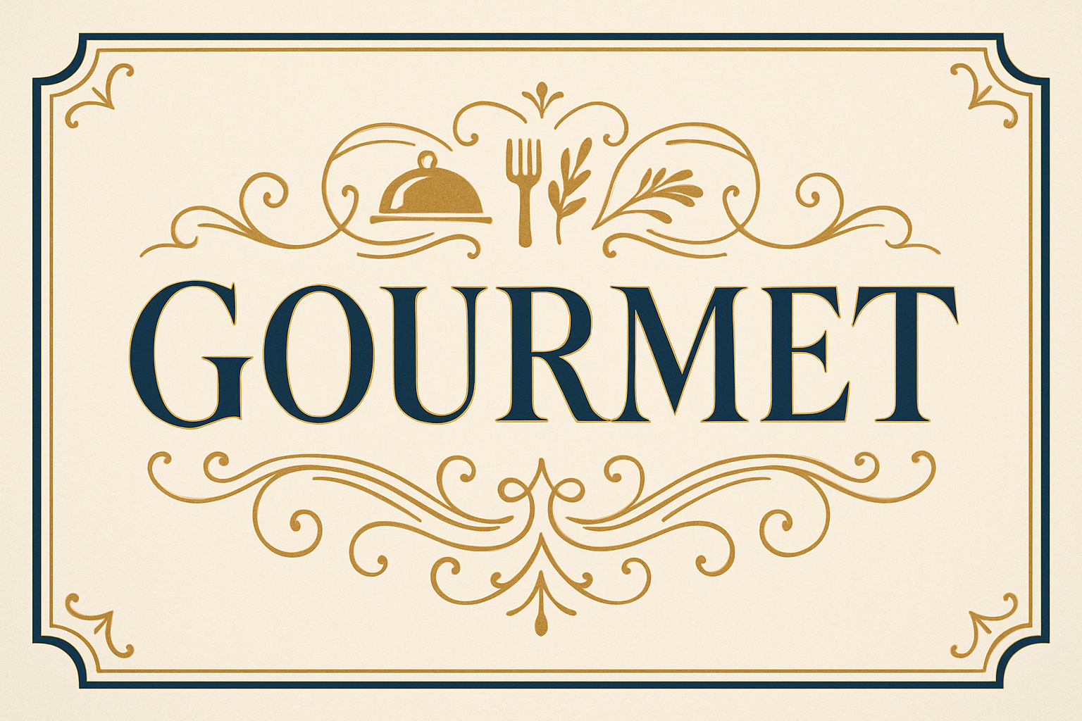 banner con la palabra gourmet